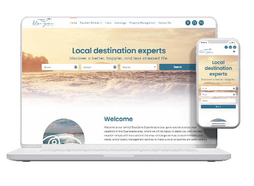 Blue Zone Experience Website Design › Pacific Marketing Agency