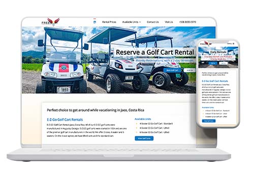 Freedom Golf Cart Rentals Website Design › Pacific Marketing Agency