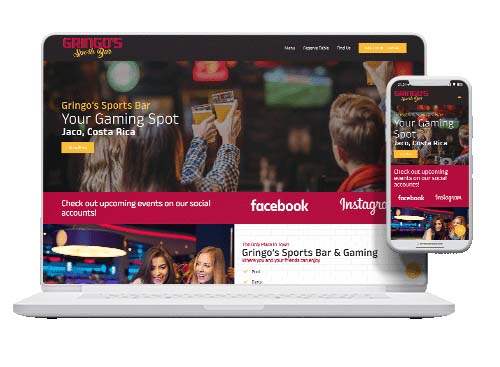 Gringos Sports Bar Website Design › Pacific Marketing Agency