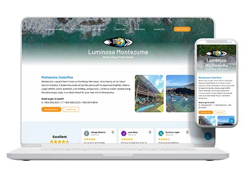 Luminosa Montezuma Hostel website Design › Pacific Marketing Agency