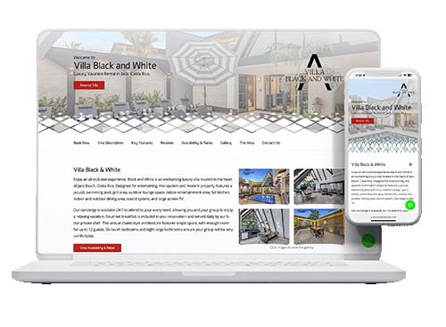 Villa Black n' White Website Design › Pacific Marketing Agency