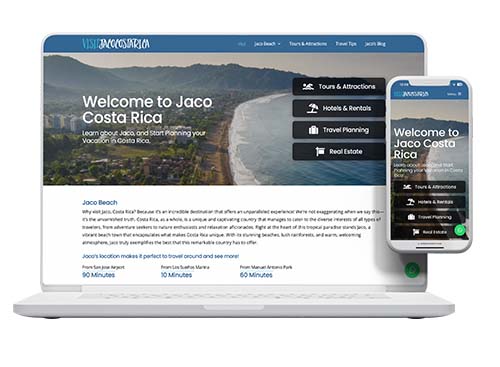 Visit Jaco Costa Rica Website design by Pacific Marketing Agency › Pacific Marketing Agency