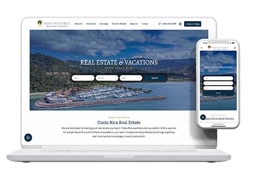 Enjoy Costa Rica Real Estate Website design by Pacific Marketing Agency › Pacific Marketing Agency