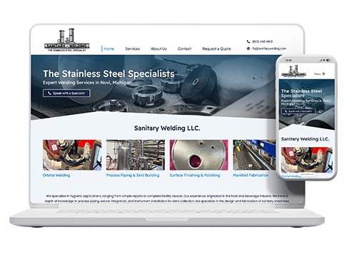 Sanitary Welding Website design by Pacific Marketing Agency › Pacific Marketing Agency