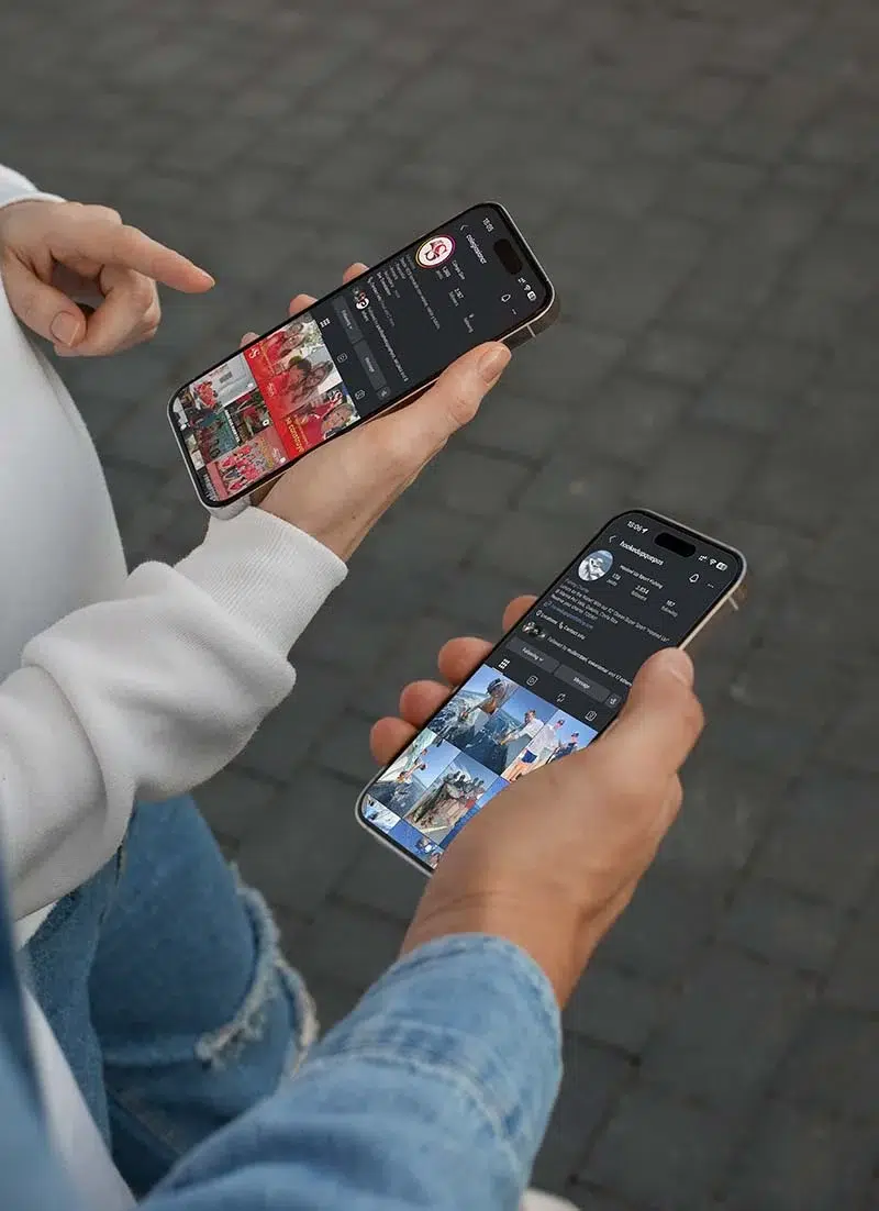 two people viewing instagram accounts managed by Pacific two people viewing instagram accounts managed by Pacific